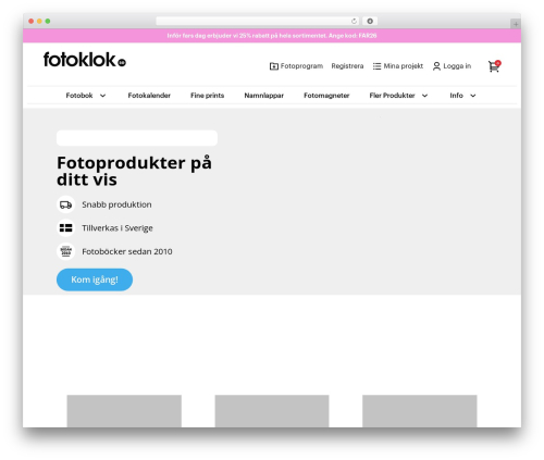 WordPress website theme The Sceleton theme - fotoklok.se