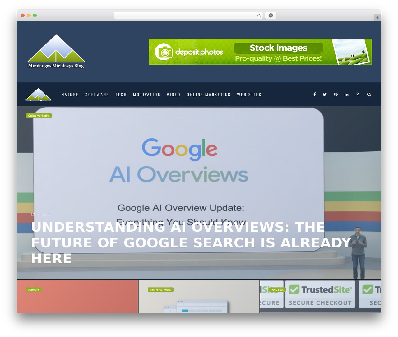 Zeen WordPress theme - mieldazys.com