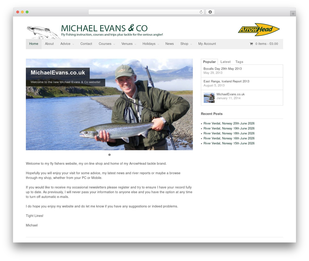 Canvas WordPress theme - michaelevans.co.uk