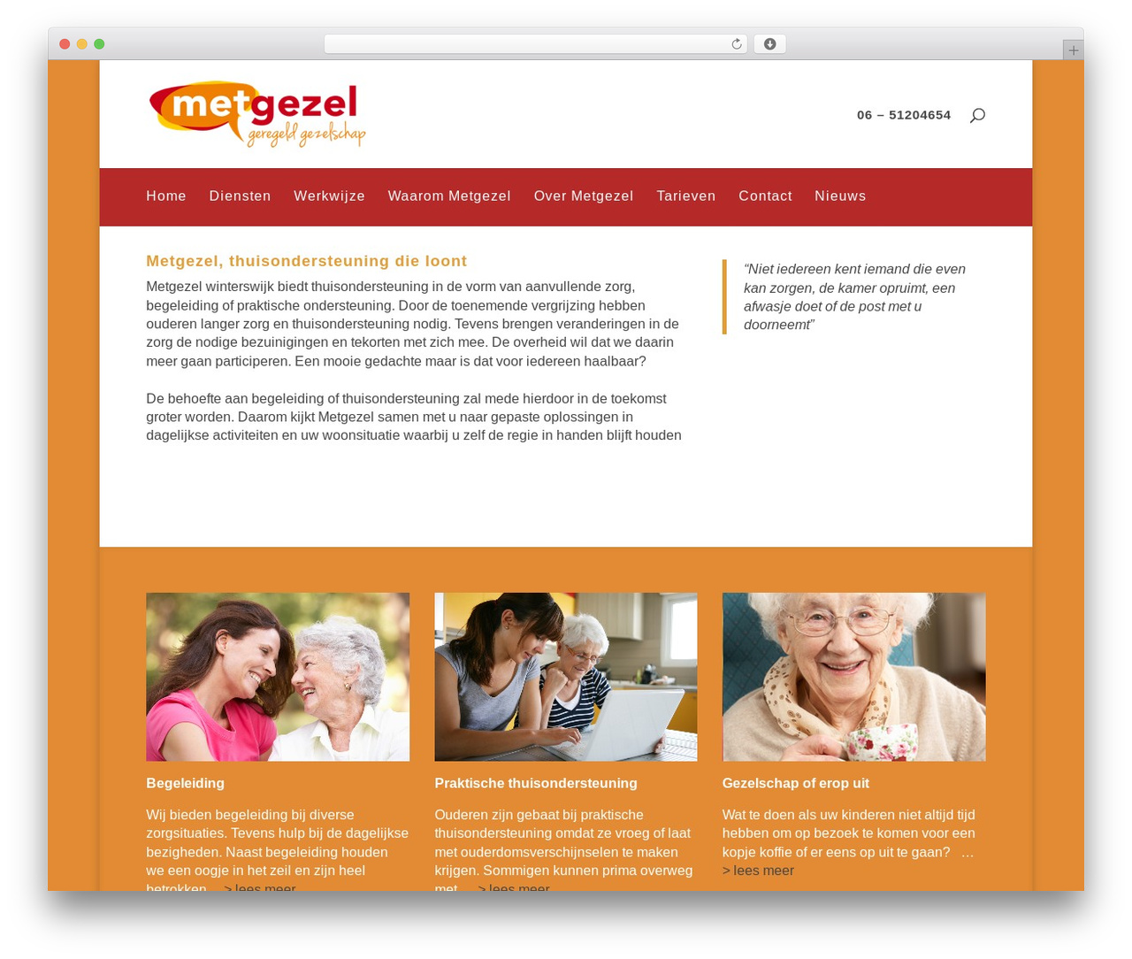 Divi WordPress theme - metgezel-winterswijk.nl