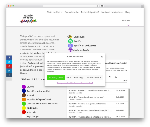 Popup pro WordPress plugin - dezolatinadrate.cz