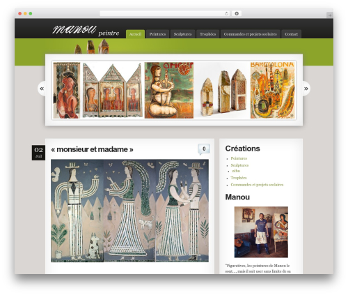 Japibas WordPress theme - manou-peintre.com