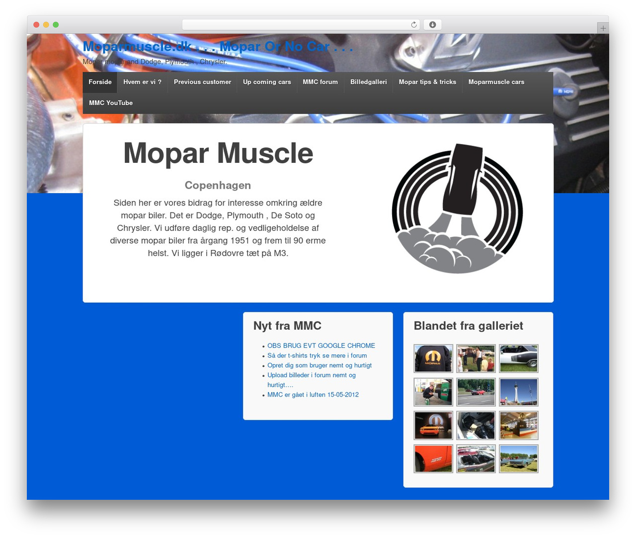 Responsive WordPress theme - moparmuscleclub.dk