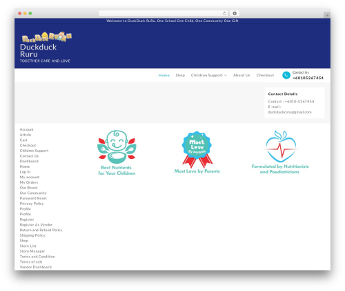 Top Store WordPress ecommerce theme - duckduckruru.com