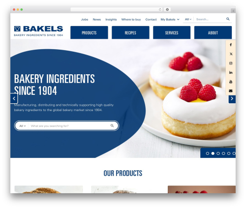 WordPress theme Bakels Local - www.britishbakels.co.uk