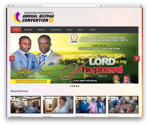 WordPress theme Prayer - mizpahconvention.org
