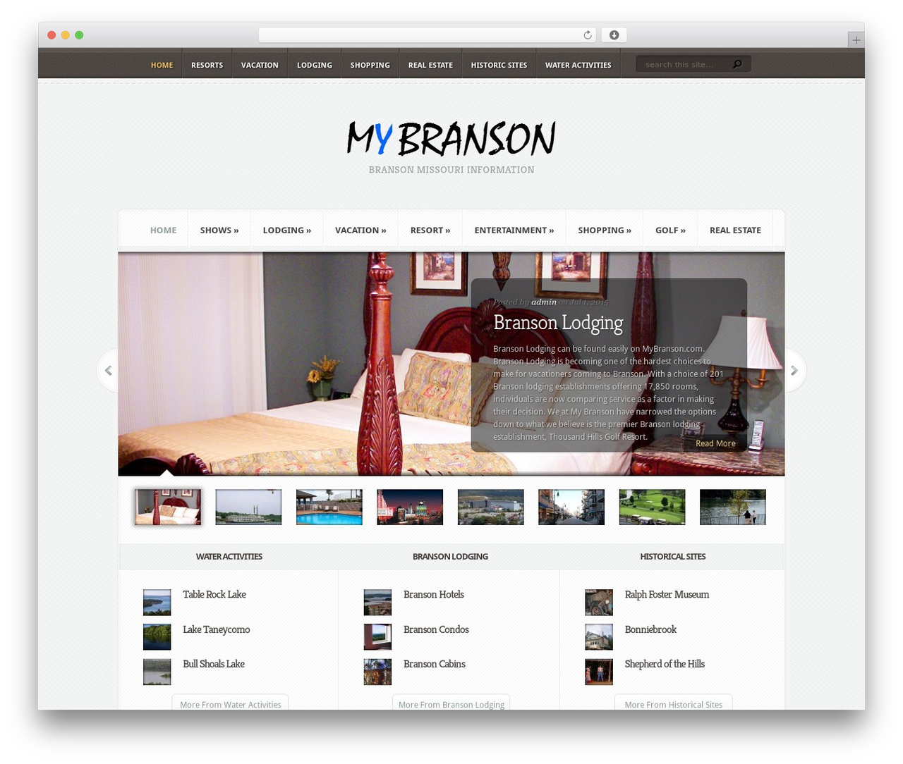 Aggregate theme WordPress - mybranson.com