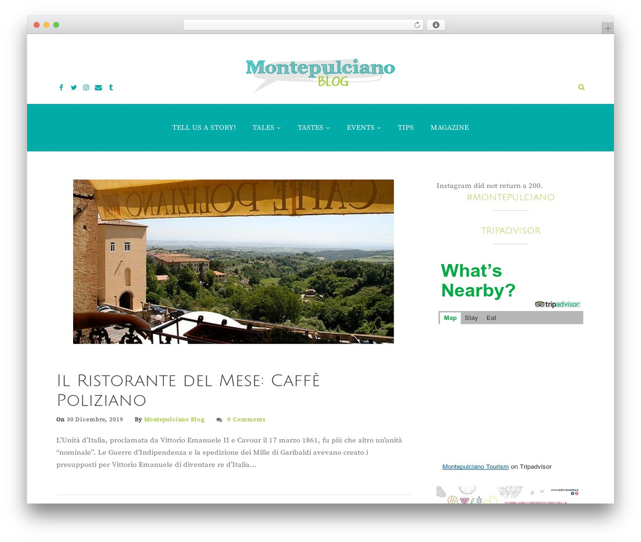 Basabi WordPress theme - montepulcianoblog.com