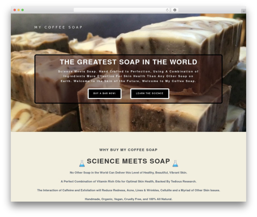 Cayse WordPress theme - mycoffeesoap.com