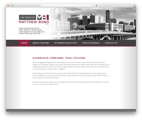 Custom Wordpress Theme WP theme - mwblawyer.com