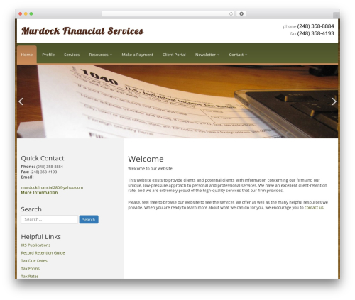 Customized theme WordPress - murdockfinancialsvcs.com