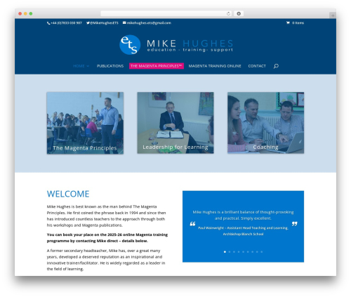 Divi WordPress theme - mikehughes-ets.co.uk