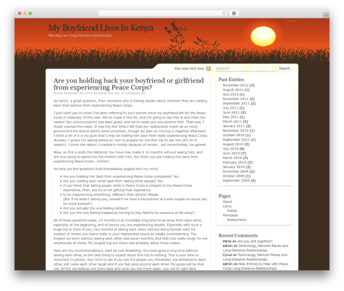 Evening Sun best WordPress theme - myboyfriendlivesinkenya.com