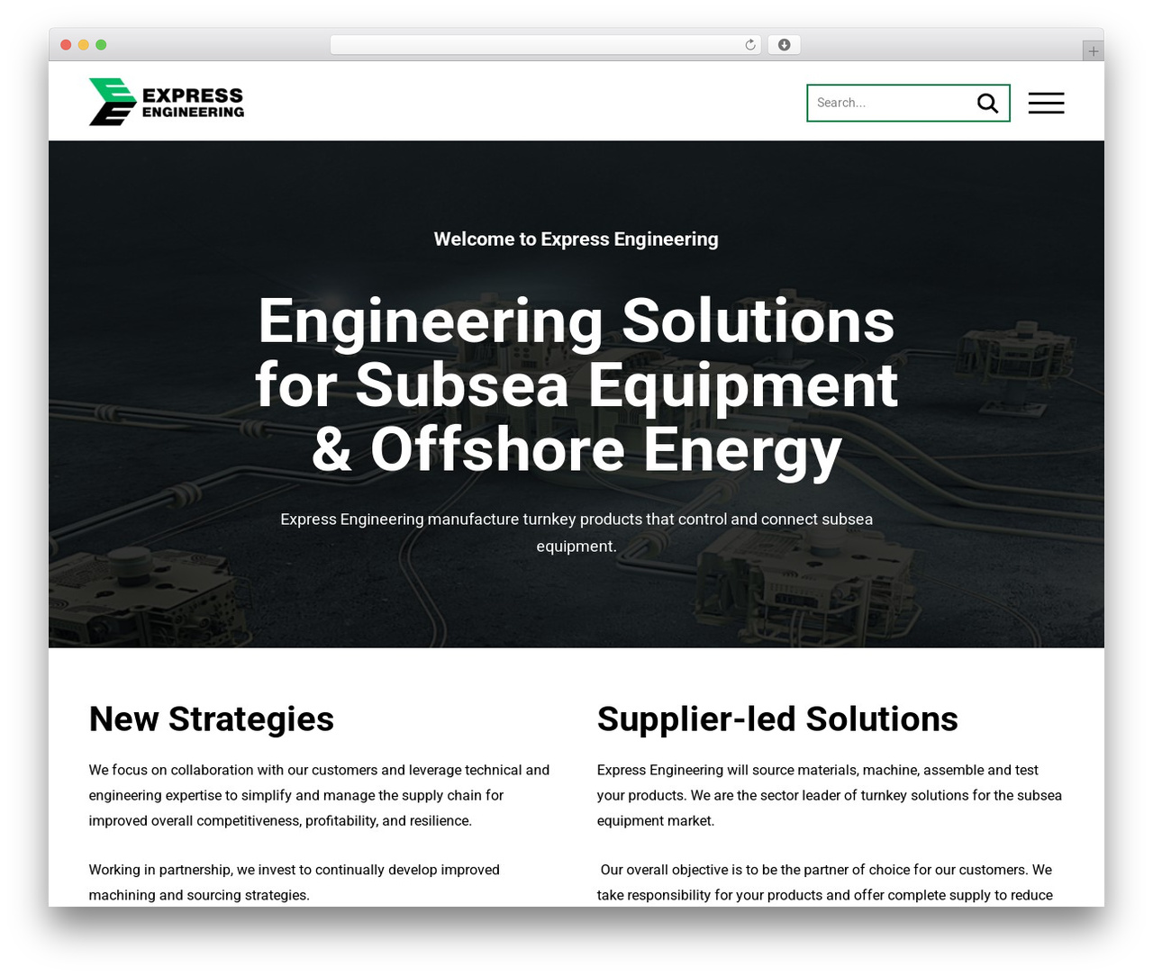 Express Engineering premium WordPress theme - express-engineering.co.uk