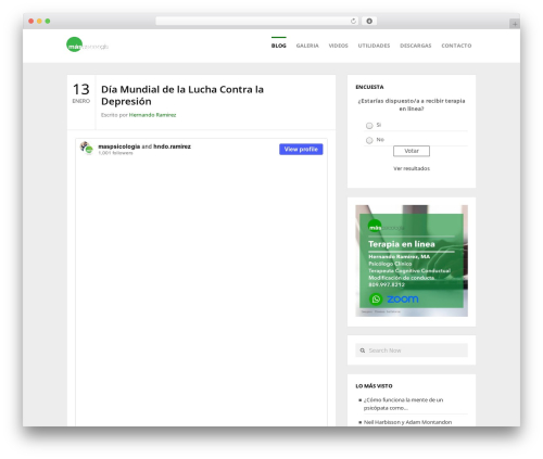GoBlog (shared on wplocker.com) theme WordPress - maspsicologia.com