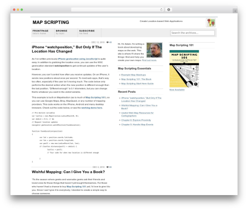Grid Focus theme WordPress - mapscripting.com