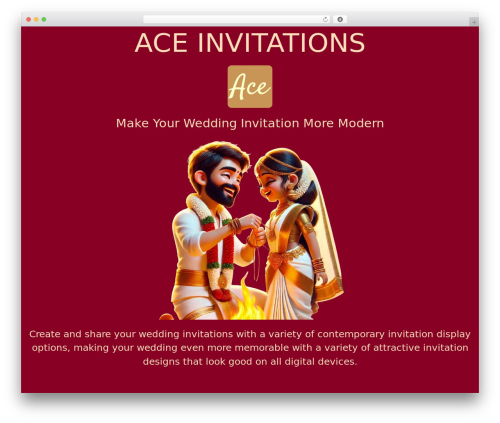 Weddingpress WordPress plugin - aceinvitations.com