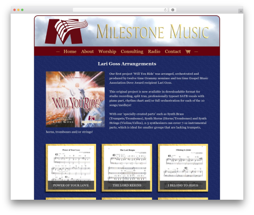 Milestone WordPress theme - milestoneworship.net