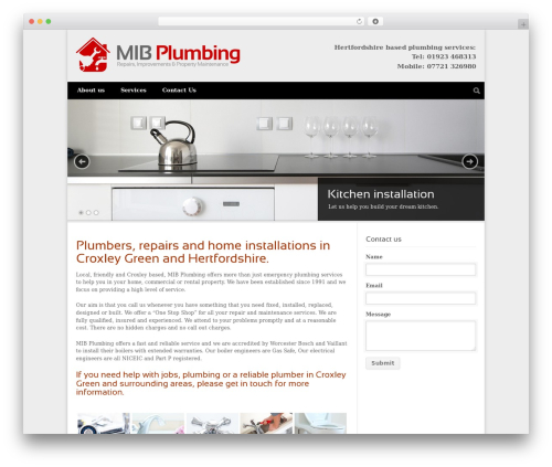 Modernize WordPress theme - mibplumbing.co.uk