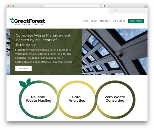 Recycle WordPress theme - greatforest.com