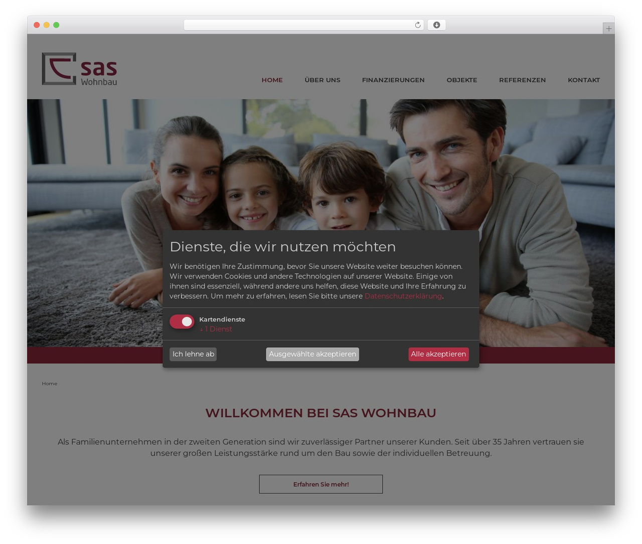 SAS WordPress theme - sas-wohnbau.de
