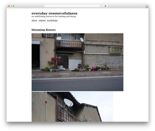 Simplest top WordPress theme - makeshifting.net