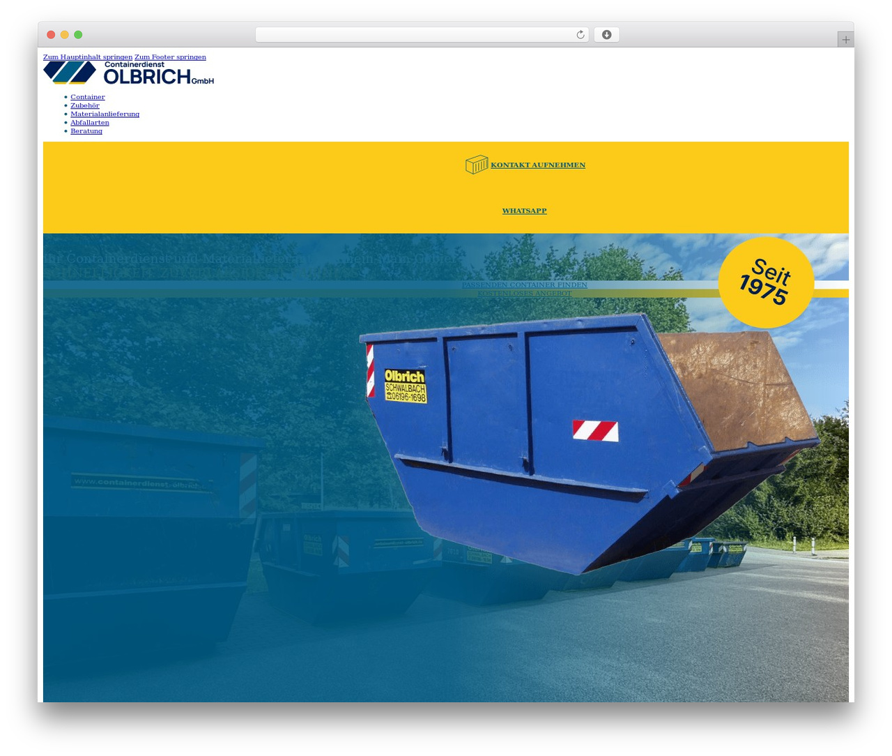 WordPress theme Bricks - containerdienst-olbrich.de