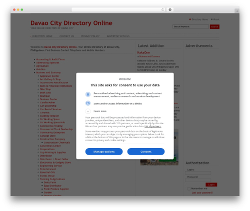 Article Directory premium WordPress theme - davaocitydirectory.com