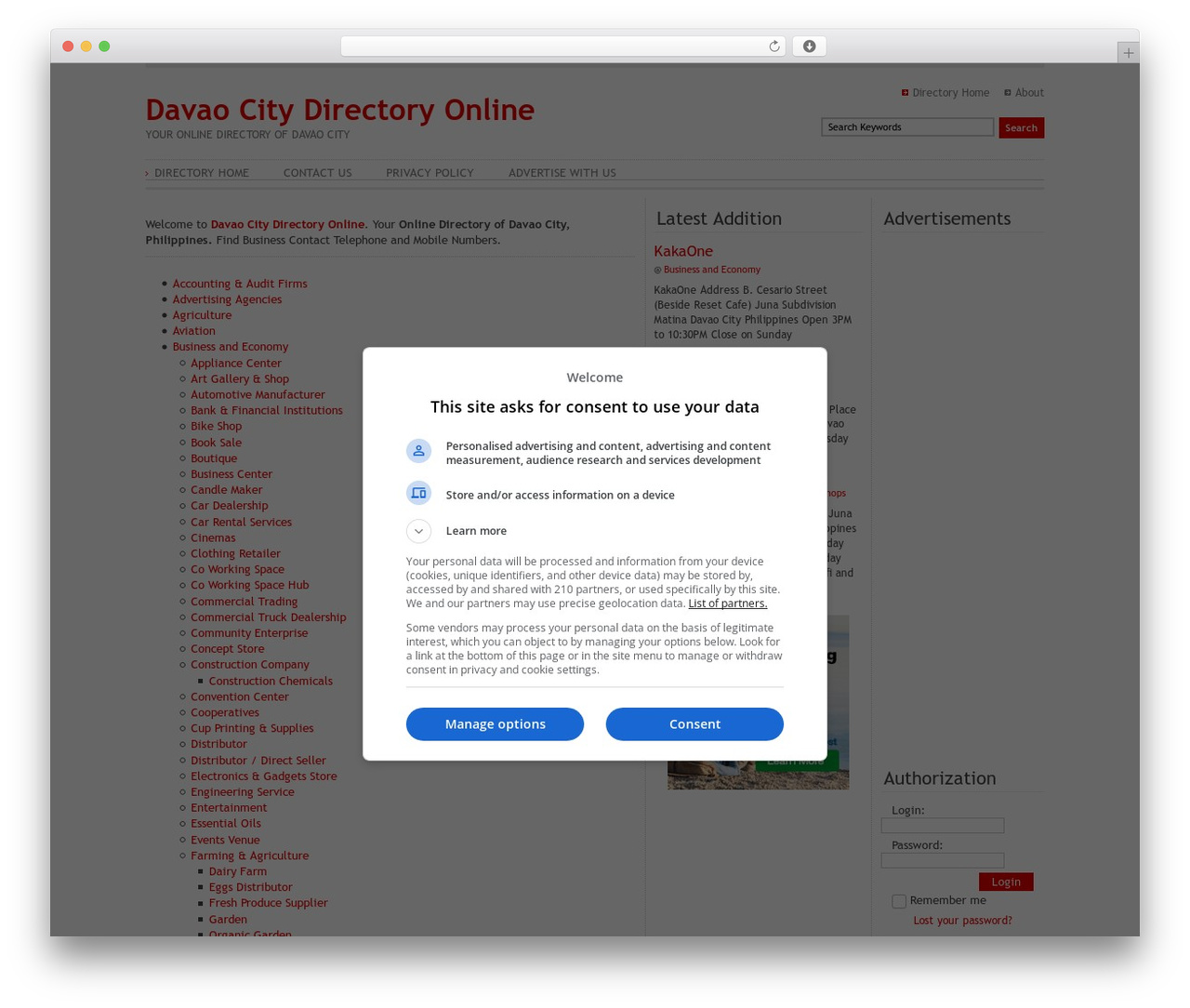 Article Directory premium WordPress theme - davaocitydirectory.com