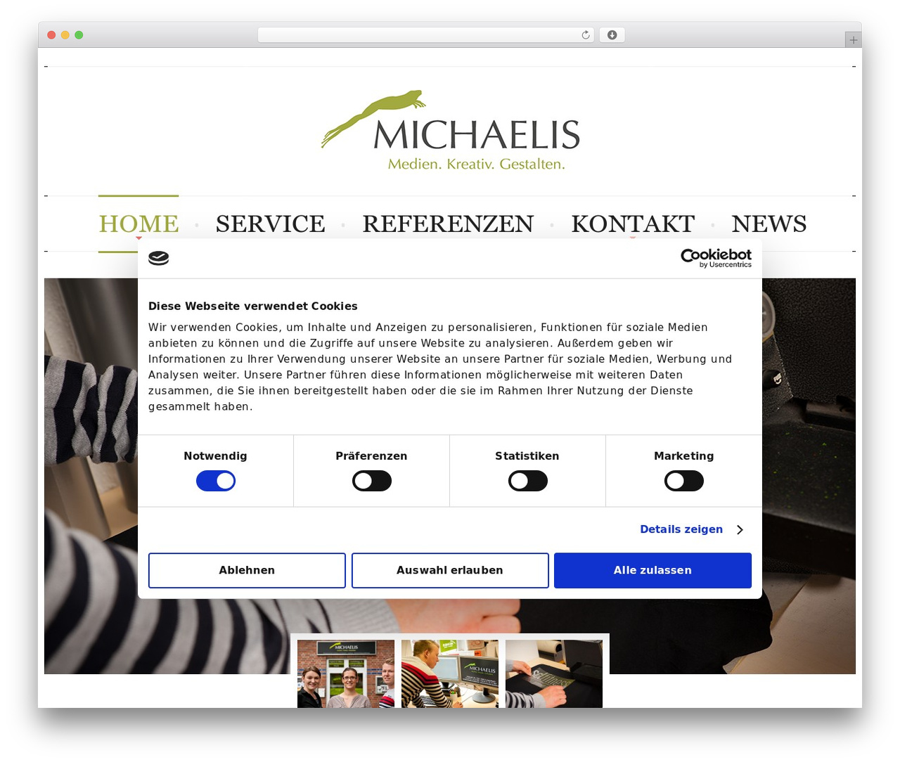 cherry WordPress theme design - michaelis-medien.de