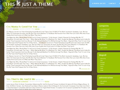 Rounded top WordPress theme by Ghyslain Armand