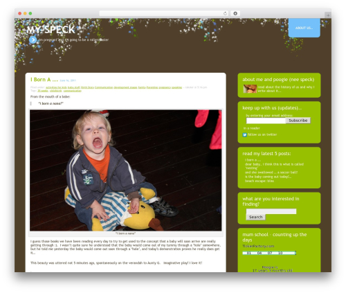 Rounded WordPress theme design - my-speck.com