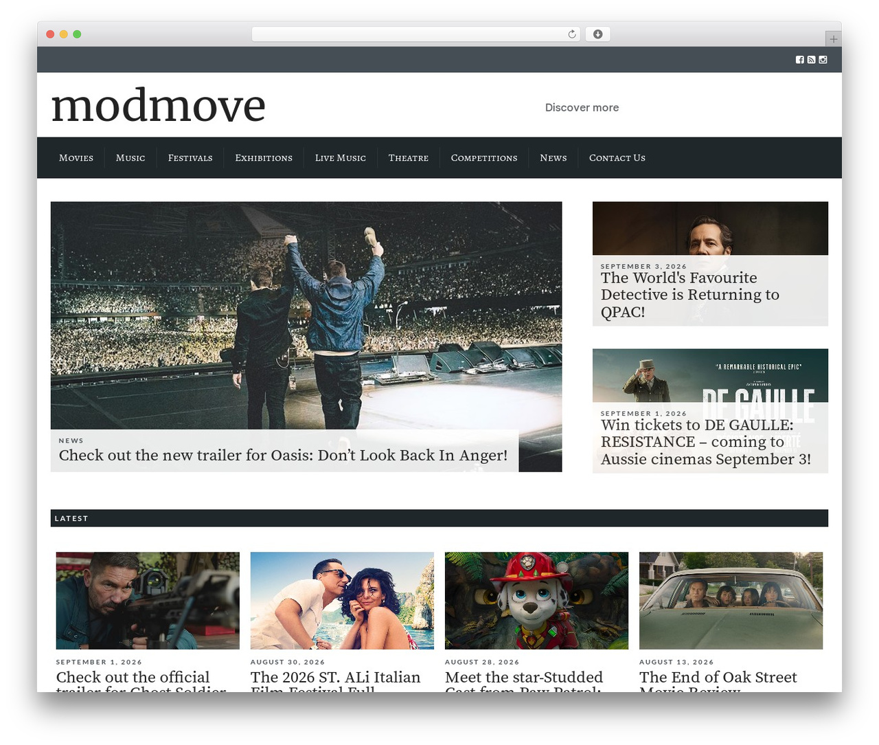 Theme WordPress Scene - modmove.com Theme WordPress Scene - modmove.com