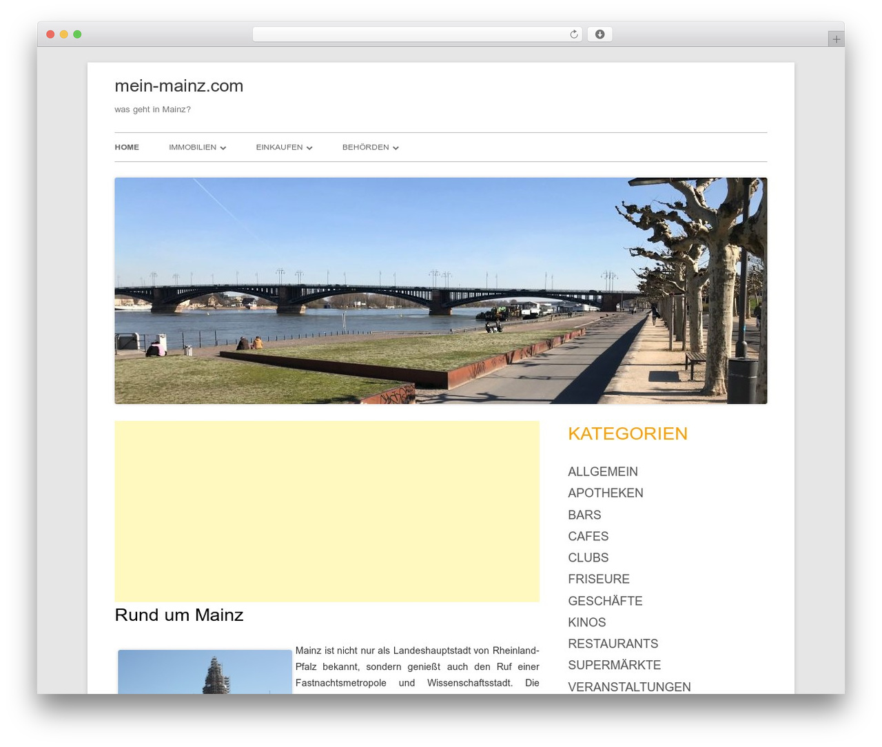 Tiny Forge WordPress restaurant theme - mein-mainz.com