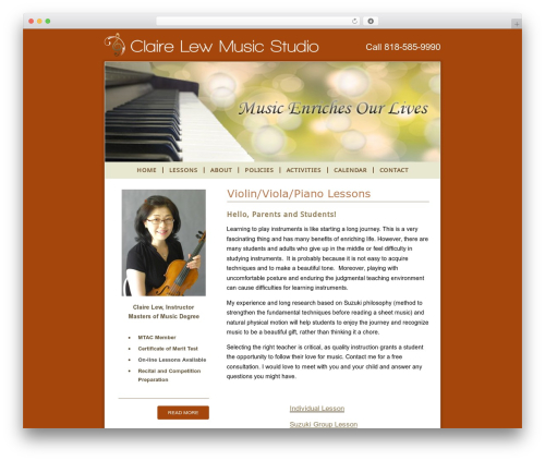 WordPress theme Theme6 - musicteacherglendale.com