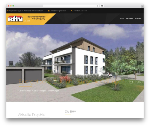 WordPress theme Constructpress - bhv-gmbh.de