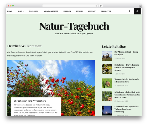WordPress theme Floral - natur-tagebuch.ch