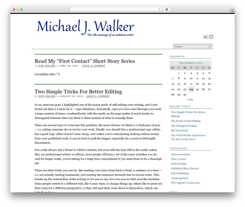 WordPress theme Platform - mjwalker.net