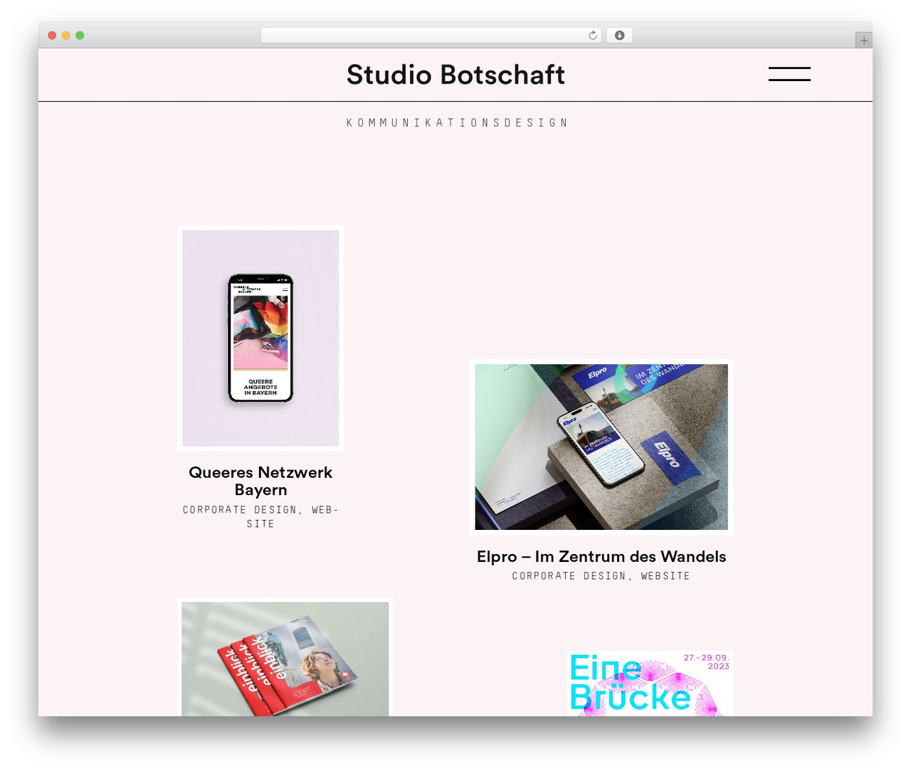 WordPress website theme Studio Botschaft - studio-botschaft.de