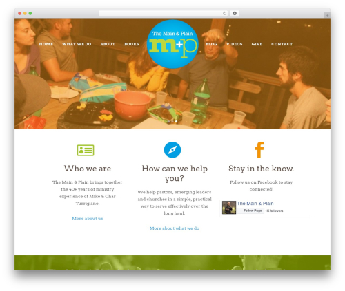 Bridge WordPress page theme - mainandplain.com