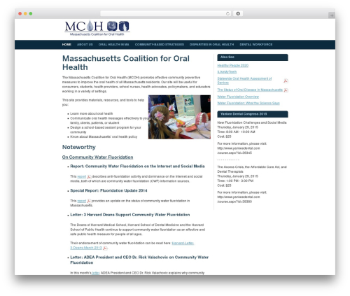 Flexi Basic WordPress theme - masscoalitionfororalhealth.org