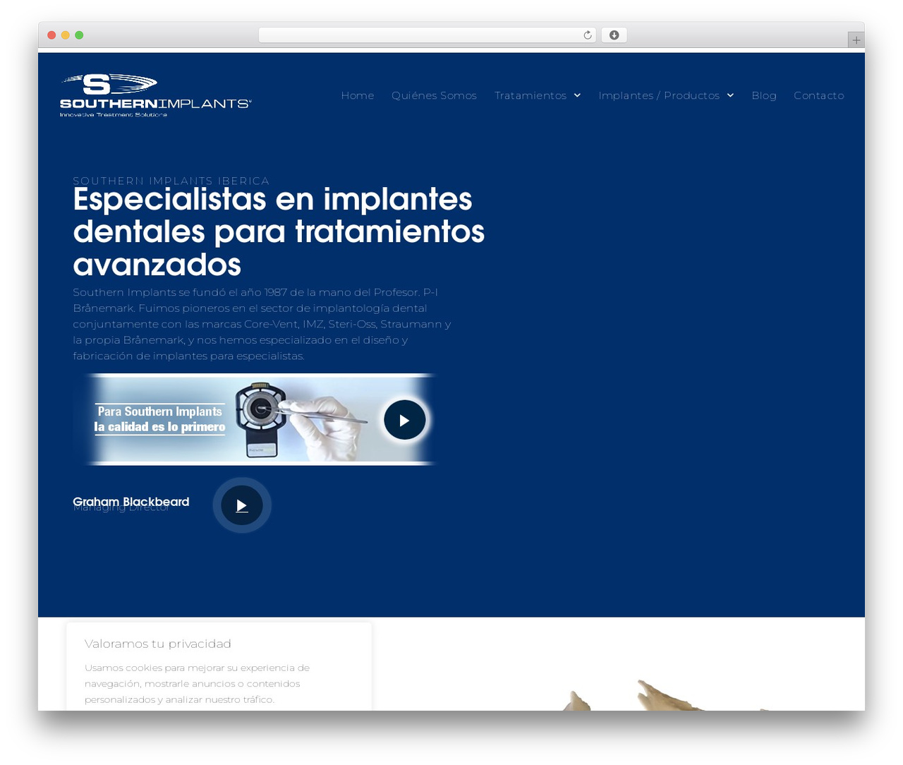 Hello Elementor WordPress theme - southernimplantsiberica.com