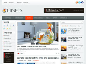 Lined newspaper WordPress theme by FThemes.com