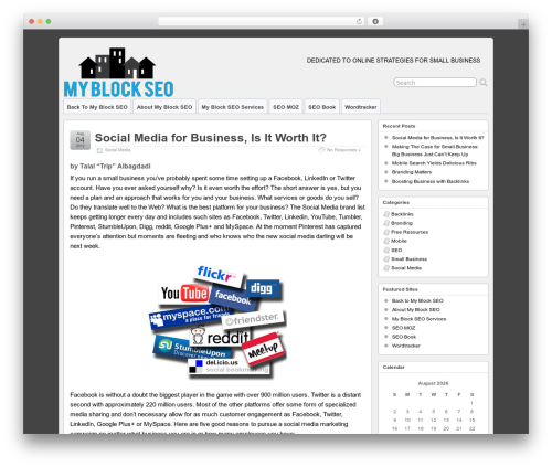 Suffusion WordPress theme - myblockblog.com