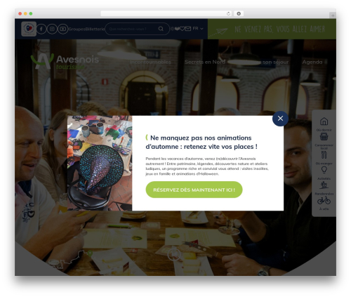 WordPress theme Mill Théme - www.tourisme-avesnois.com