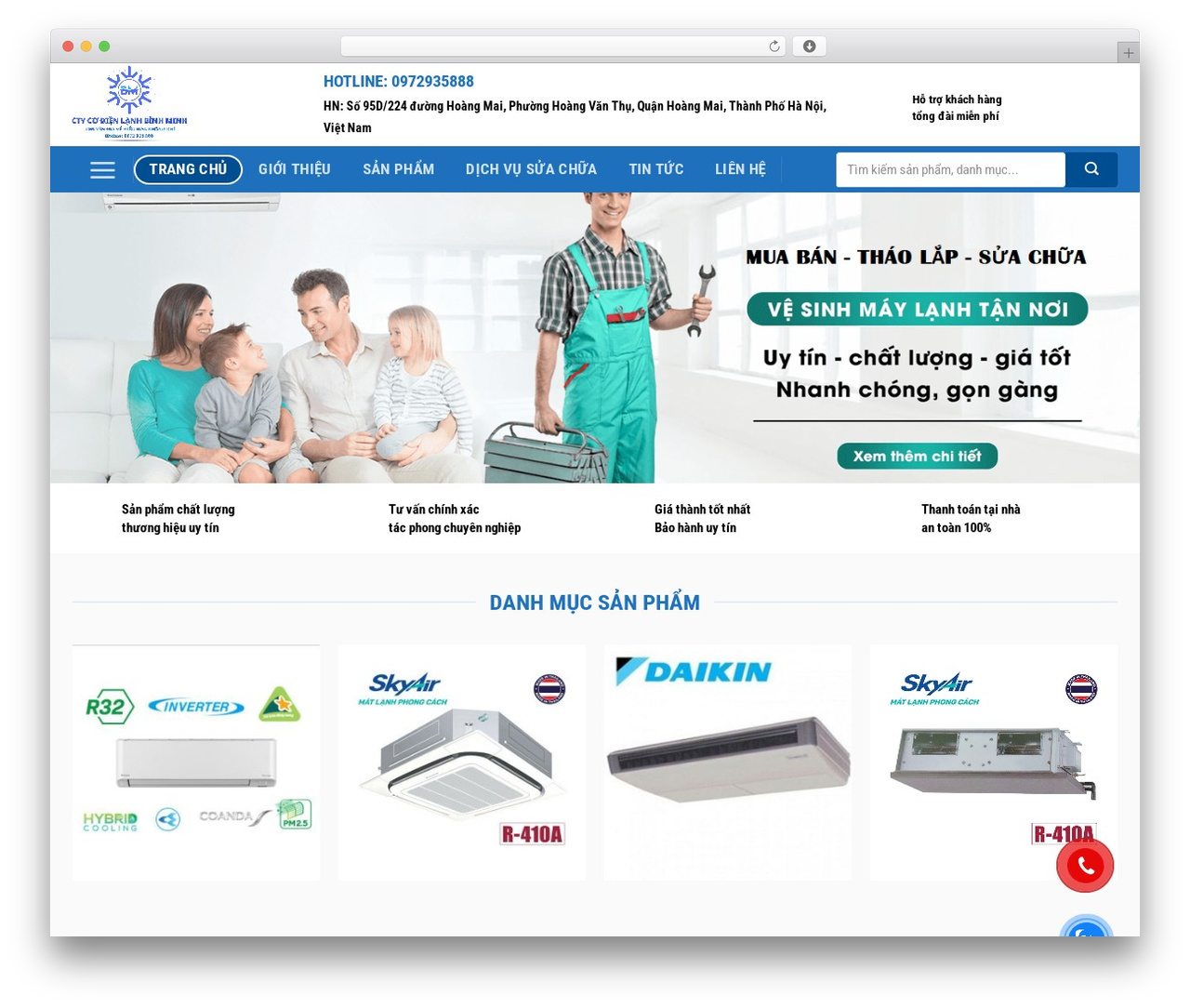 Flatsome WordPress theme - dienlanhbinhminhhn.com