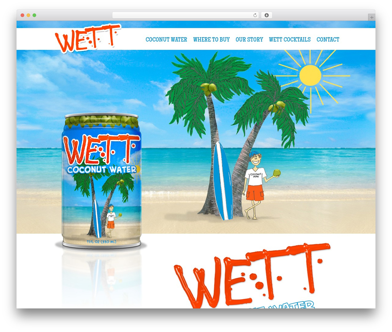 Coconuts theme WordPress - wettbrands.com