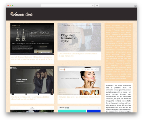 generic-site WordPress website theme - annuairemode.com