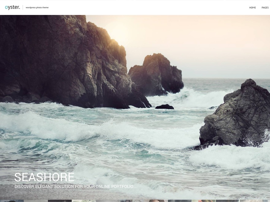 Oyster WordPress photo theme