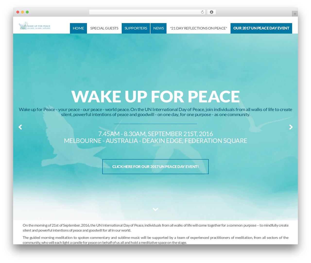 Vertoh theme WordPress - wakeupforpeace.org.au